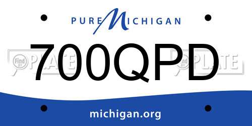 700QPD Michigan License Plate