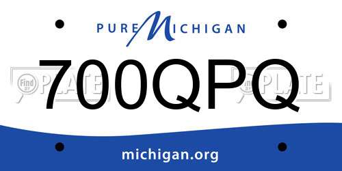 700QPQ Michigan License Plate