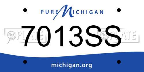 7013SS Michigan License Plate