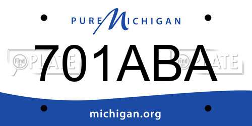 701ABA Michigan License Plate