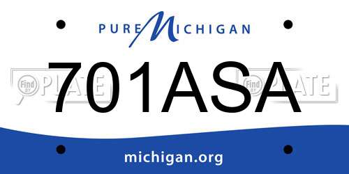 701ASA Michigan License Plate