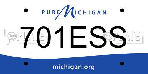 701ESS Michigan License Plate