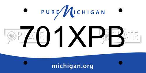 701XPB Michigan License Plate