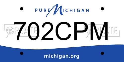 702CPM Michigan License Plate