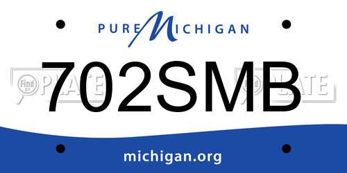 702SMB Michigan License Plate