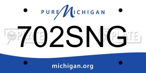 702SNG Michigan License Plate