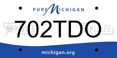 702TDO Michigan License Plate
