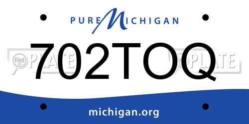 702TOQ Michigan License Plate