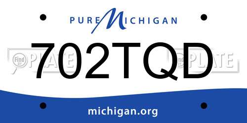 702TQD Michigan License Plate