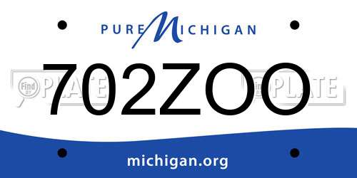 702ZOO Michigan License Plate