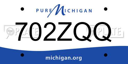 702ZQQ Michigan License Plate