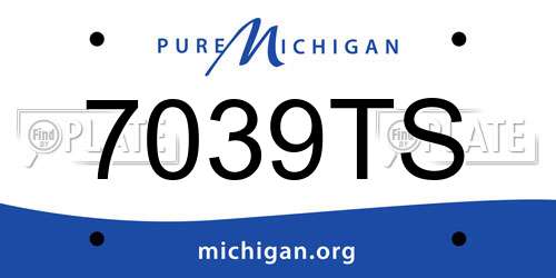 7039TS Michigan License Plate