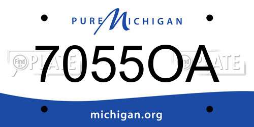 7055OA Michigan License Plate