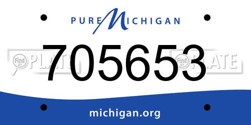 705653 Michigan License Plate