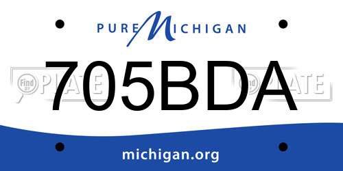 705BDA Michigan License Plate