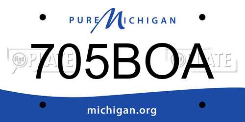 705BOA Michigan License Plate