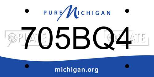 705BQ4 Michigan License Plate