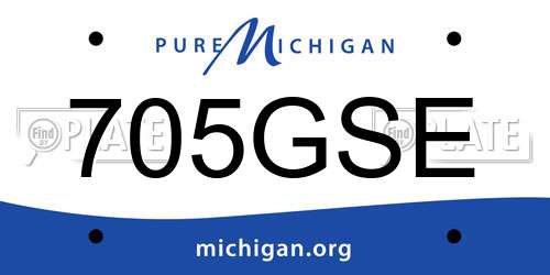 705GSE Michigan License Plate