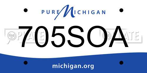705SOA Michigan License Plate