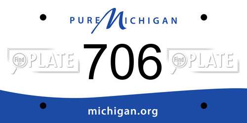 706 Michigan License Plate