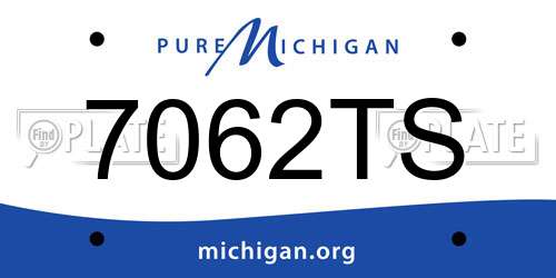 7062TS Michigan License Plate