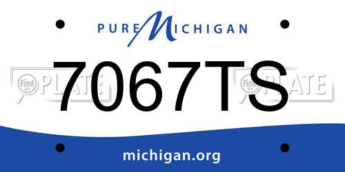 7067TS Michigan License Plate