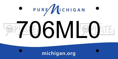 706ML0 Michigan License Plate