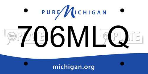 706MLQ Michigan License Plate
