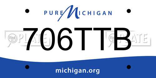 706TTB Michigan License Plate