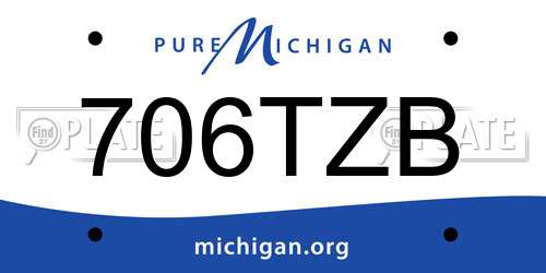 706TZB Michigan License Plate