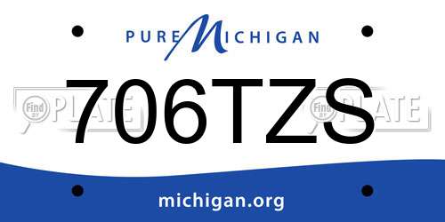 706TZS Michigan License Plate