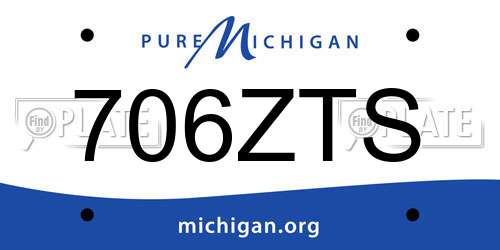 706ZTS Michigan License Plate