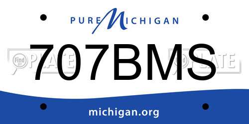 707BMS Michigan License Plate