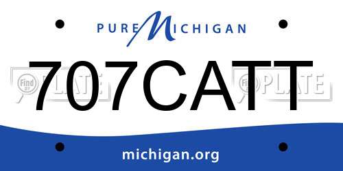 707CATT Michigan License Plate