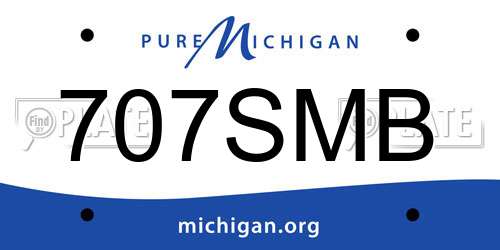 707SMB Michigan License Plate