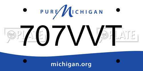 707VVT Michigan License Plate