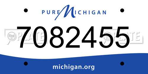 7082455 Michigan License Plate