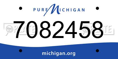 7082458 Michigan License Plate