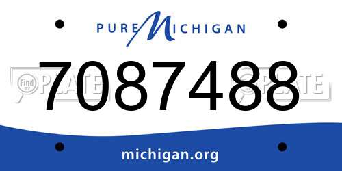7087488 Michigan License Plate