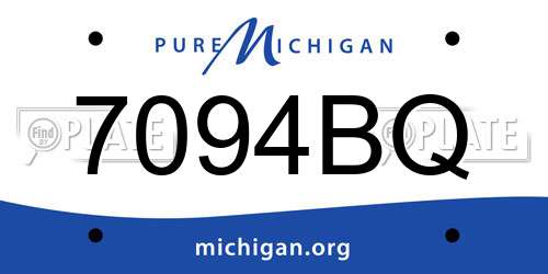7094BQ Michigan License Plate