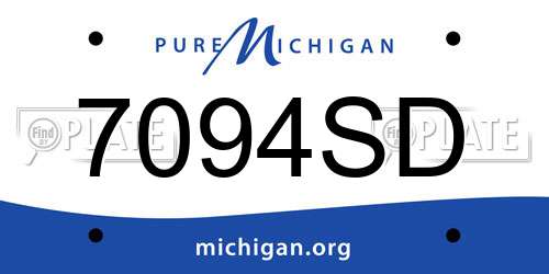 7094SD Michigan License Plate