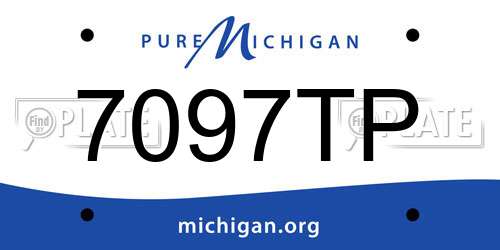 7097TP Michigan License Plate