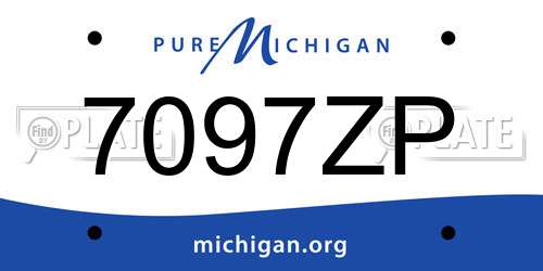 7097ZP Michigan License Plate