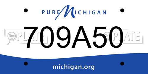 709A50 Michigan License Plate
