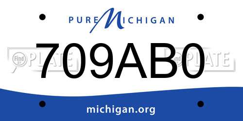 709AB0 Michigan License Plate