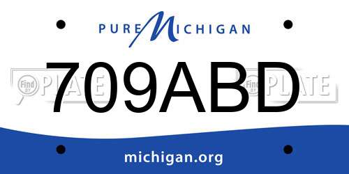 709ABD Michigan License Plate