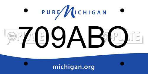 709ABO Michigan License Plate