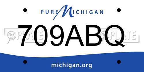 709ABQ Michigan License Plate