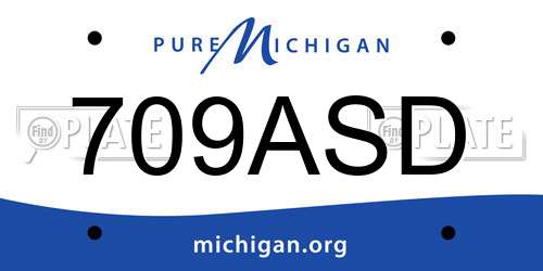 709ASD Michigan License Plate