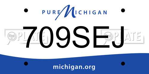 709SEJ Michigan License Plate